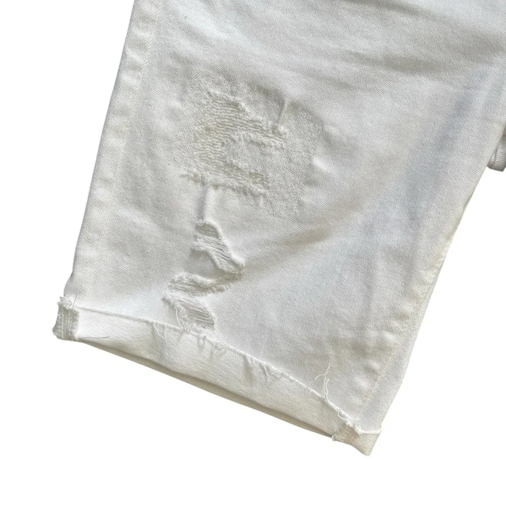 AG Denim The Nikki Relaxed Skinny Distressed Bermuda Denim Shorts - Picture 3 of 16